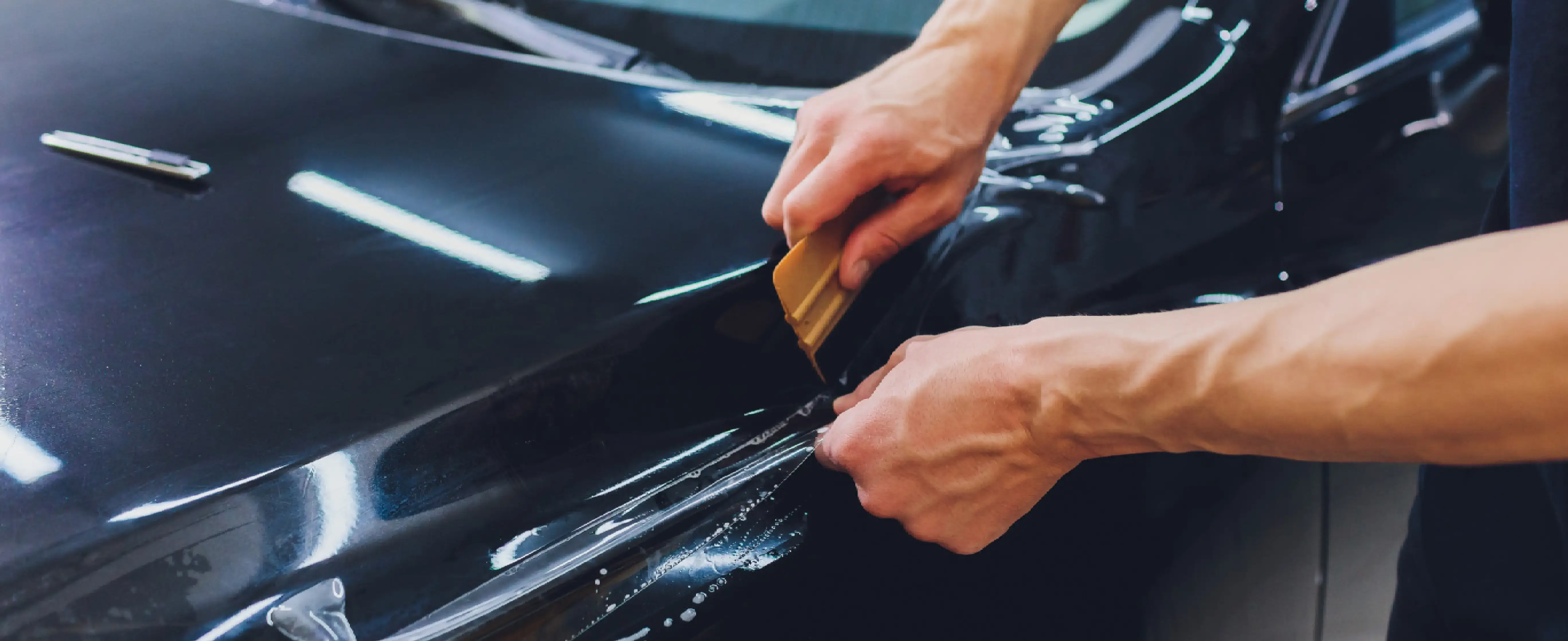 PPF coating installation on a car at Teg Detail Chennai